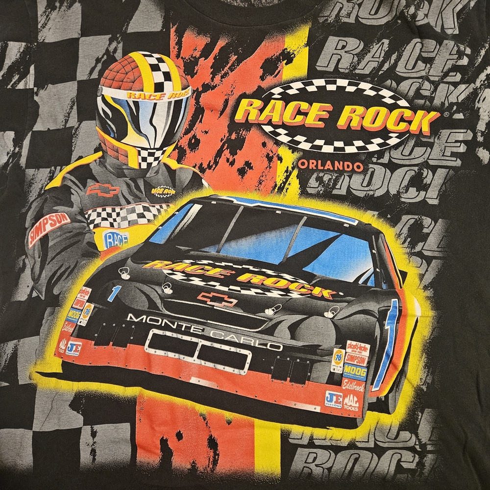 VTG Race Rock Orlando T-Shirt All Over Print AOP Monte Carlo Single Stitch 2XL